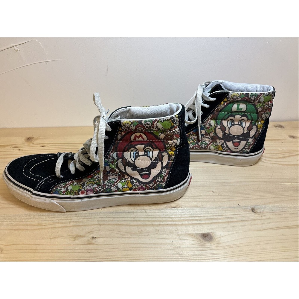 Vans‎ Nintendo Super Mario Game Over Sk8 Hi Top Shoes Sneakers Mens 10.5 EUC H10 - Picture 2 of 8